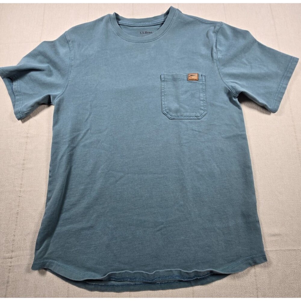 L.L.Bean Men's Traditional Fit Pocket T-Shirt Blue Small Regular Casual Outdoors